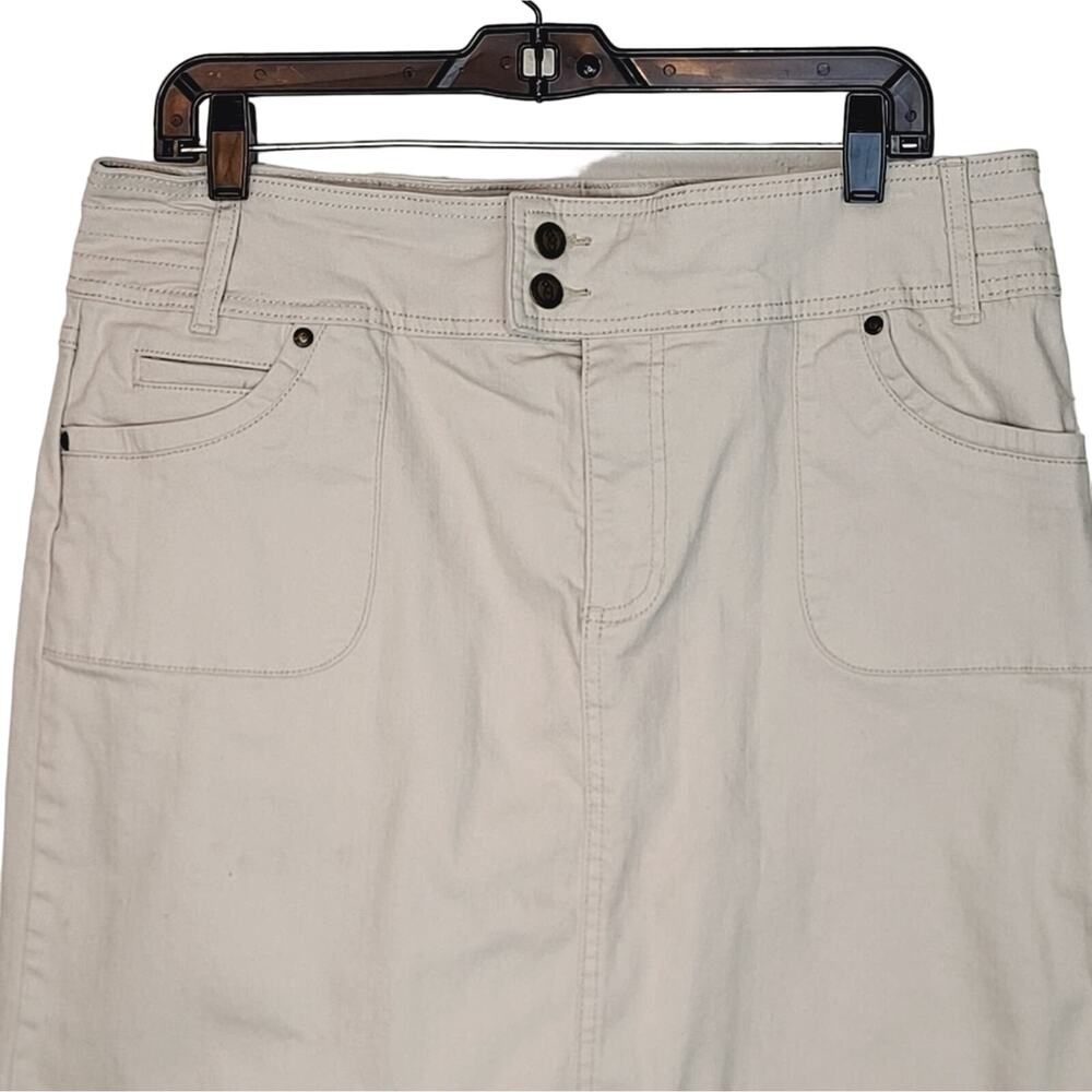 Vintage Code Blue Y2K Khaki Short Denim Jean Skirt size 14 - Picture 3 of 8